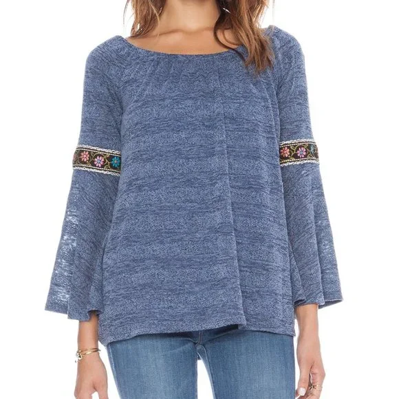 VAVA by Joy Han KYLE Cold Shoulder Blouse GRAY Large NEW With Tags - Picture 8 of 8